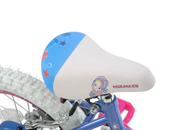 Professional Mermaid 14 Inch Wheel Kids Bike Blue-6